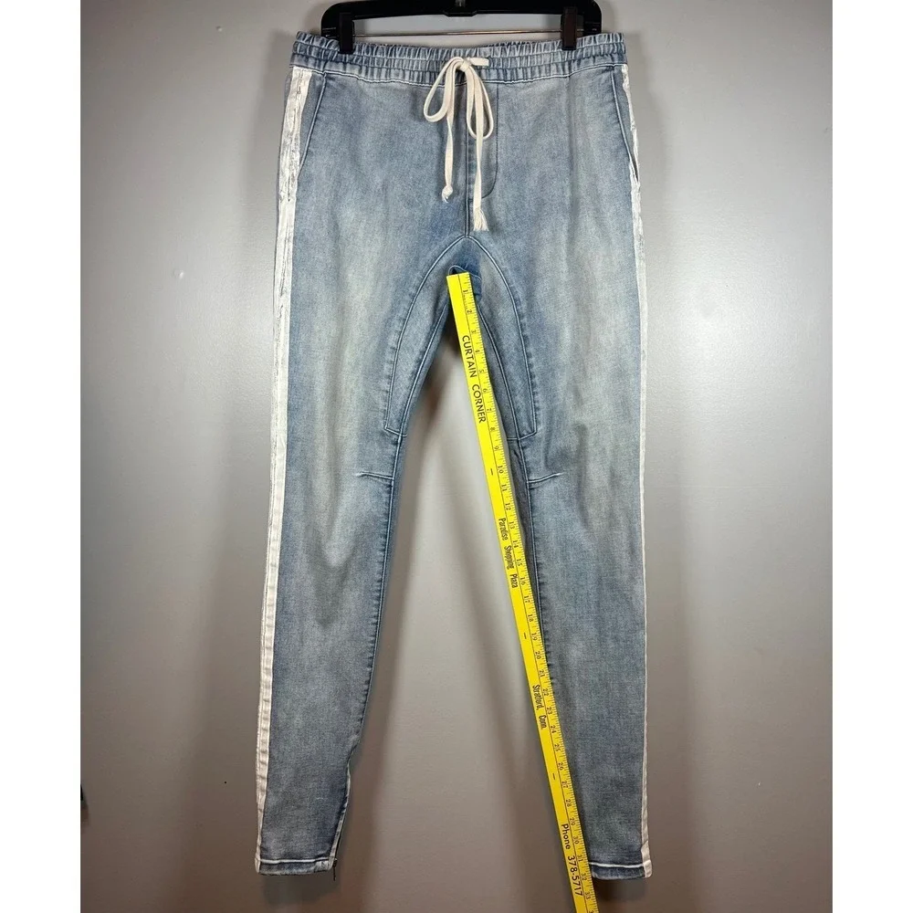 PACSUN Women's Skinny Jeans, Paint Stripes Down the Side, Zipper Bottom, Size M